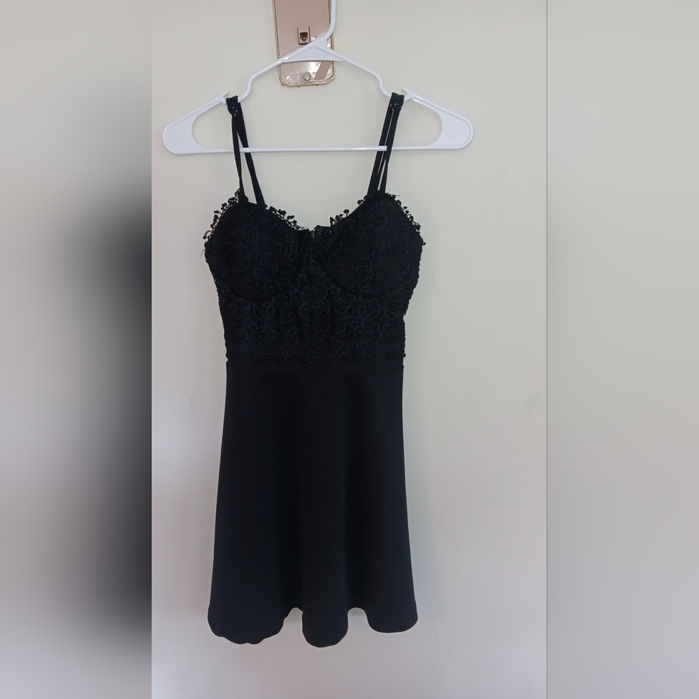 Rue21 Black Lace Trim Dress